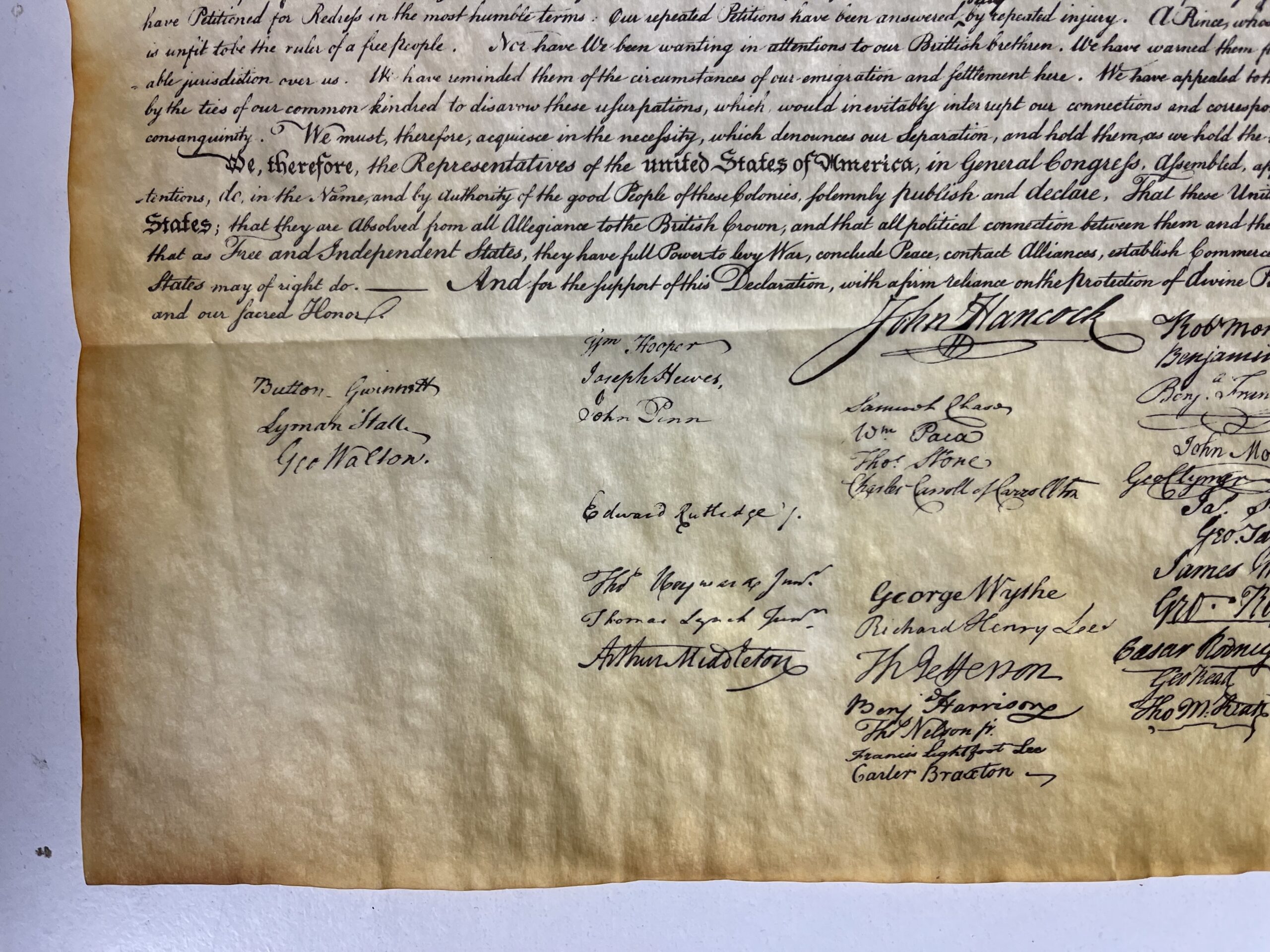 USA Declaration of Independence July 4 1776 Facsimile Genuine Parchment 36,5 cm – Image 5