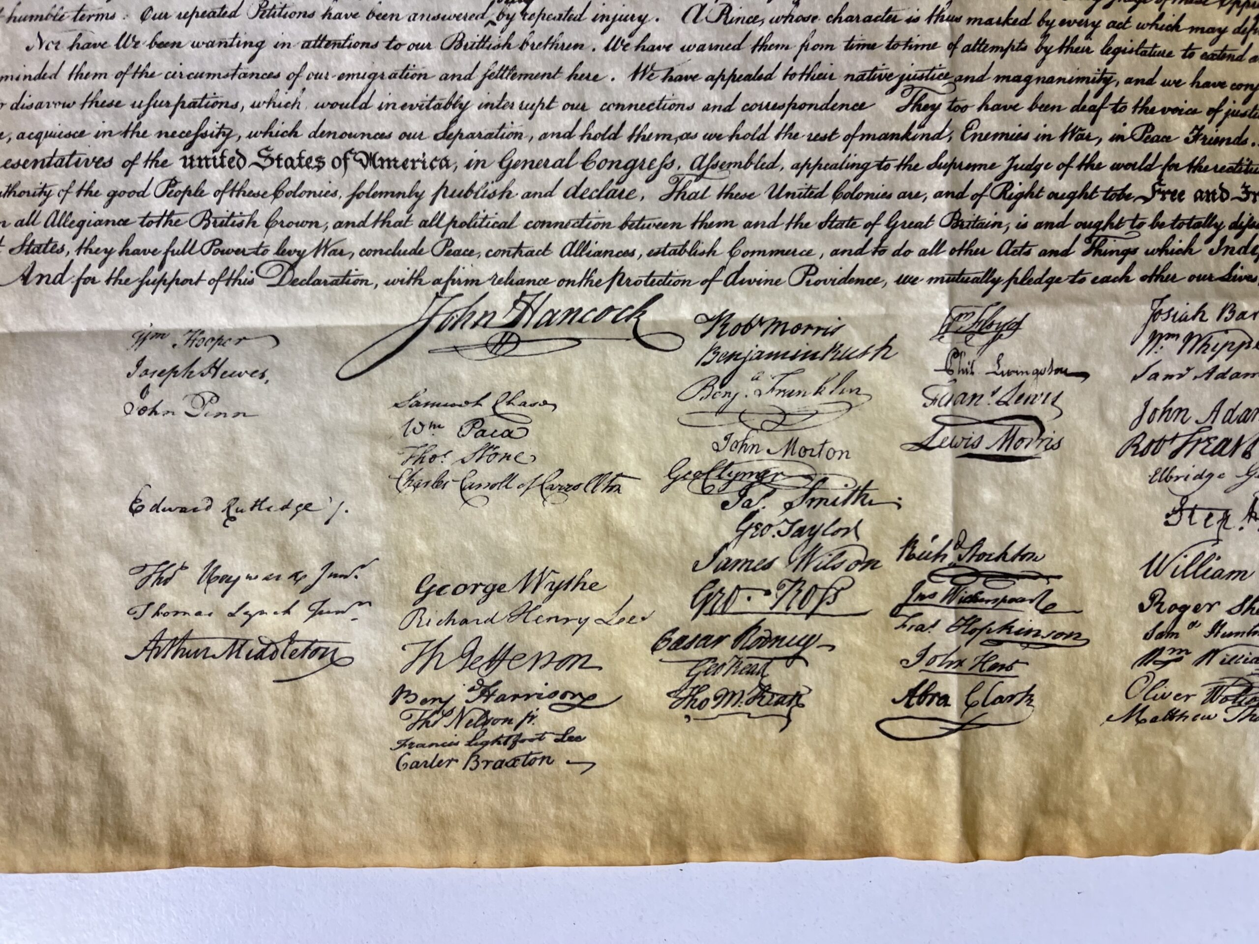 USA Declaration of Independence July 4 1776 Facsimile Genuine Parchment 36,5 cm – Image 6