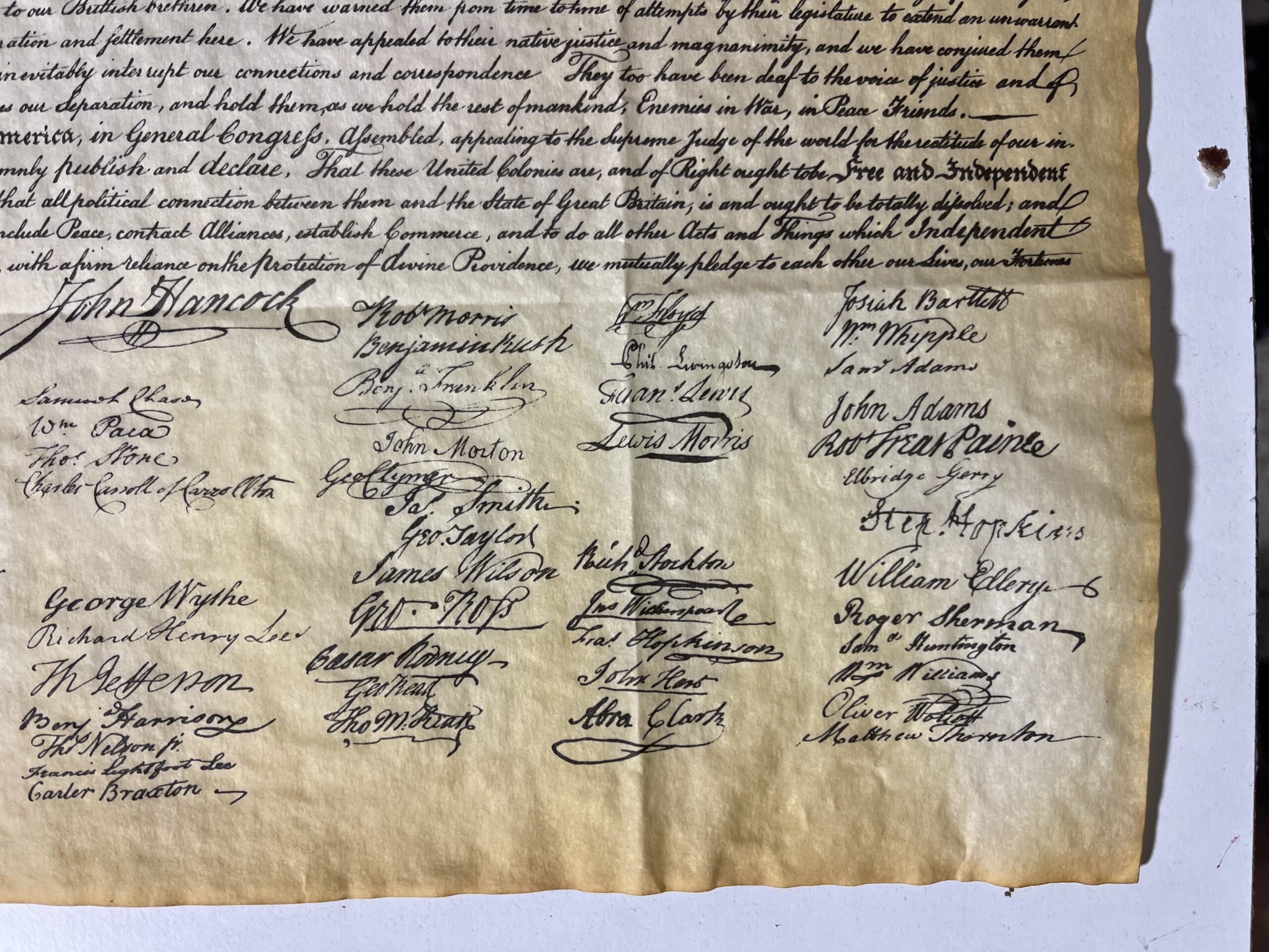 USA Declaration of Independence July 4 1776 Facsimile Genuine Parchment 36,5 cm – Image 7