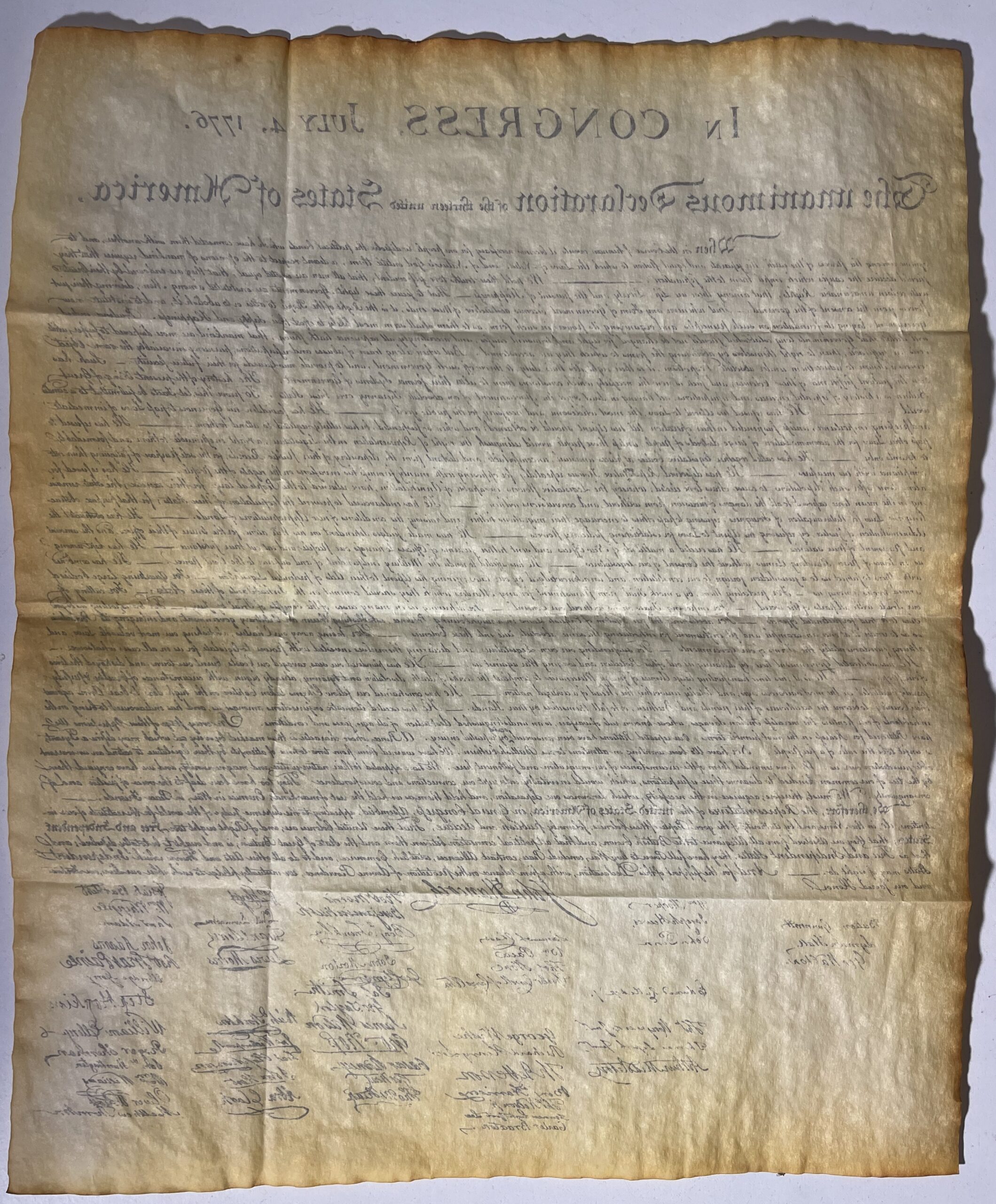 USA Declaration of Independence July 4 1776 Facsimile Genuine Parchment 36,5 cm – Image 8