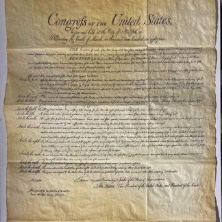 USA Bill of Rights 1789 Facsimile on Genuine Parchment Constitution Congress