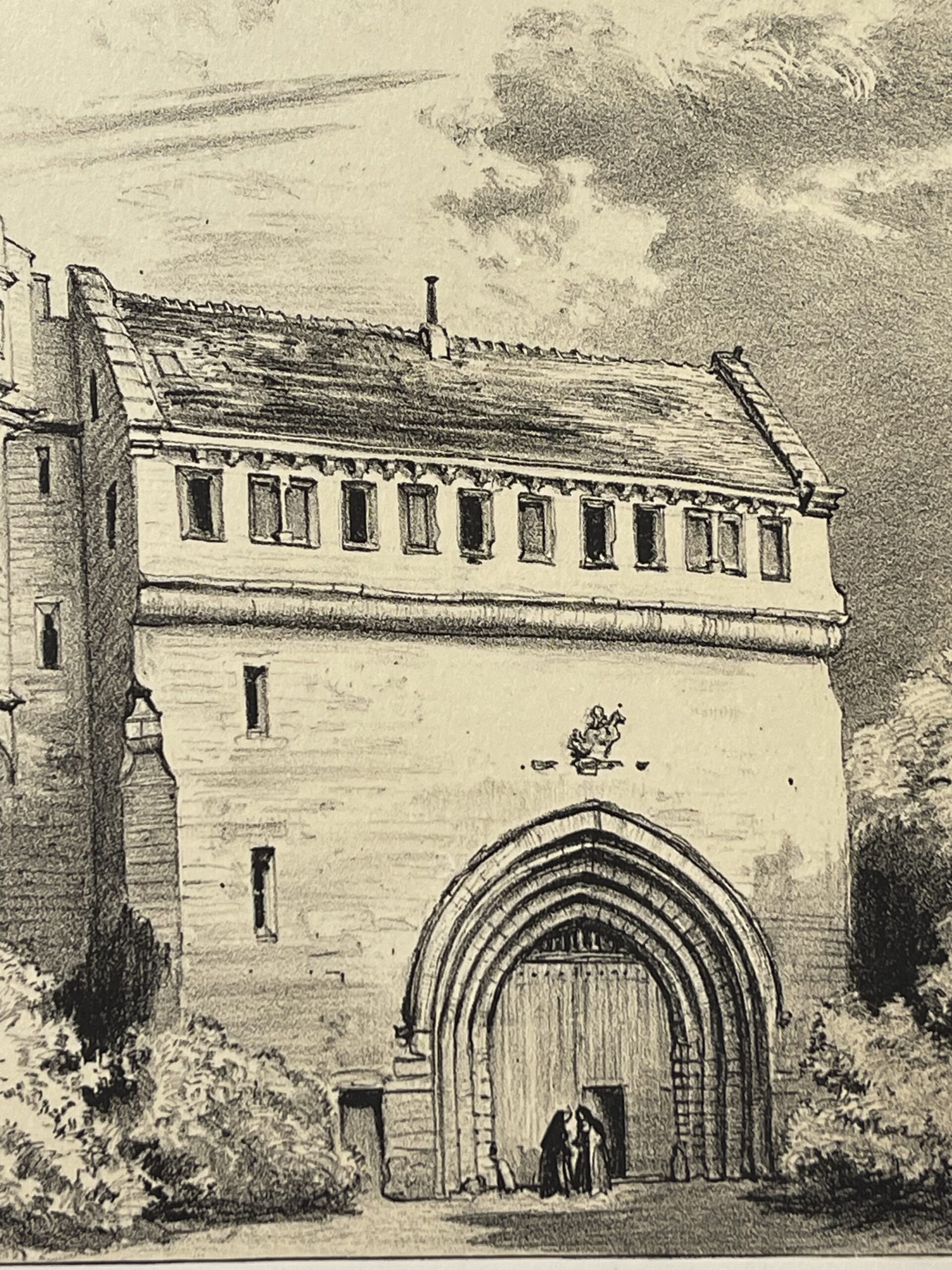 Marmoutier Abbey Entrance Tours Indre-et-Loire c 1891 France Gothic Architecture – Image 2