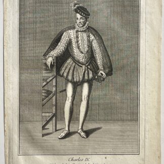 Charles IX King of France – 18th Century French Engraving French France A