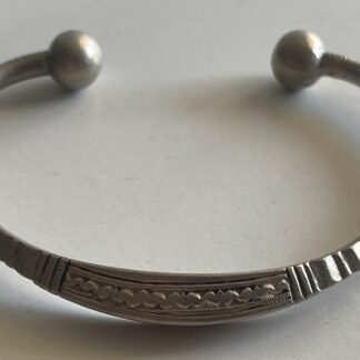 Old Tuareg Niger Bracelet Low Grade Tribal Silver Engraved African Jewelry