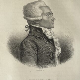 Maximilien Robespierre Révolution Française France Terreur guillotine circa 1830
