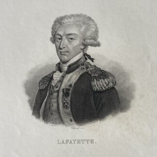 Lafayette French Revolution 1789 American Independence War Engraving c.1830