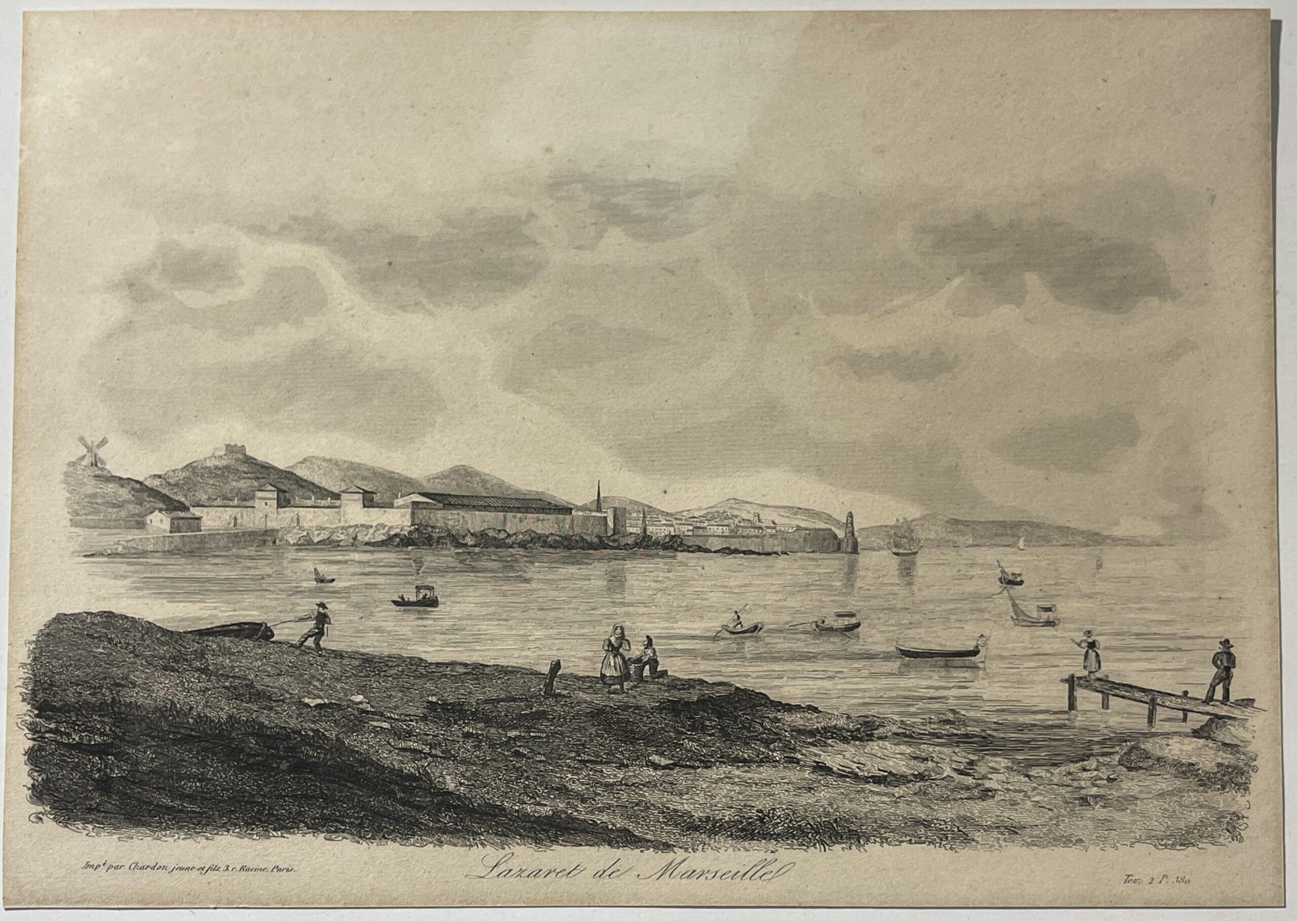 Marseille France Lazaret Harbor Quarantine c.1840 vieilles infirmeries Catalans – Image 2
