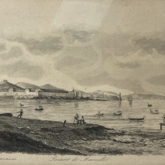 Marseille France Lazaret Harbor Quarantine c.1840 vieilles infirmeries Catalans