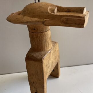 Baule Ivory Coast Buffalo Head Heddle Pulley Loom Stirrup African Tribal Art
