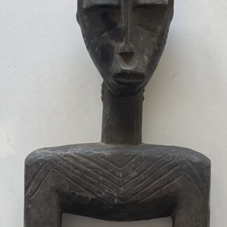 Baule carved wooden heddle pulley stirrup from Côte d’Ivoire West Africa