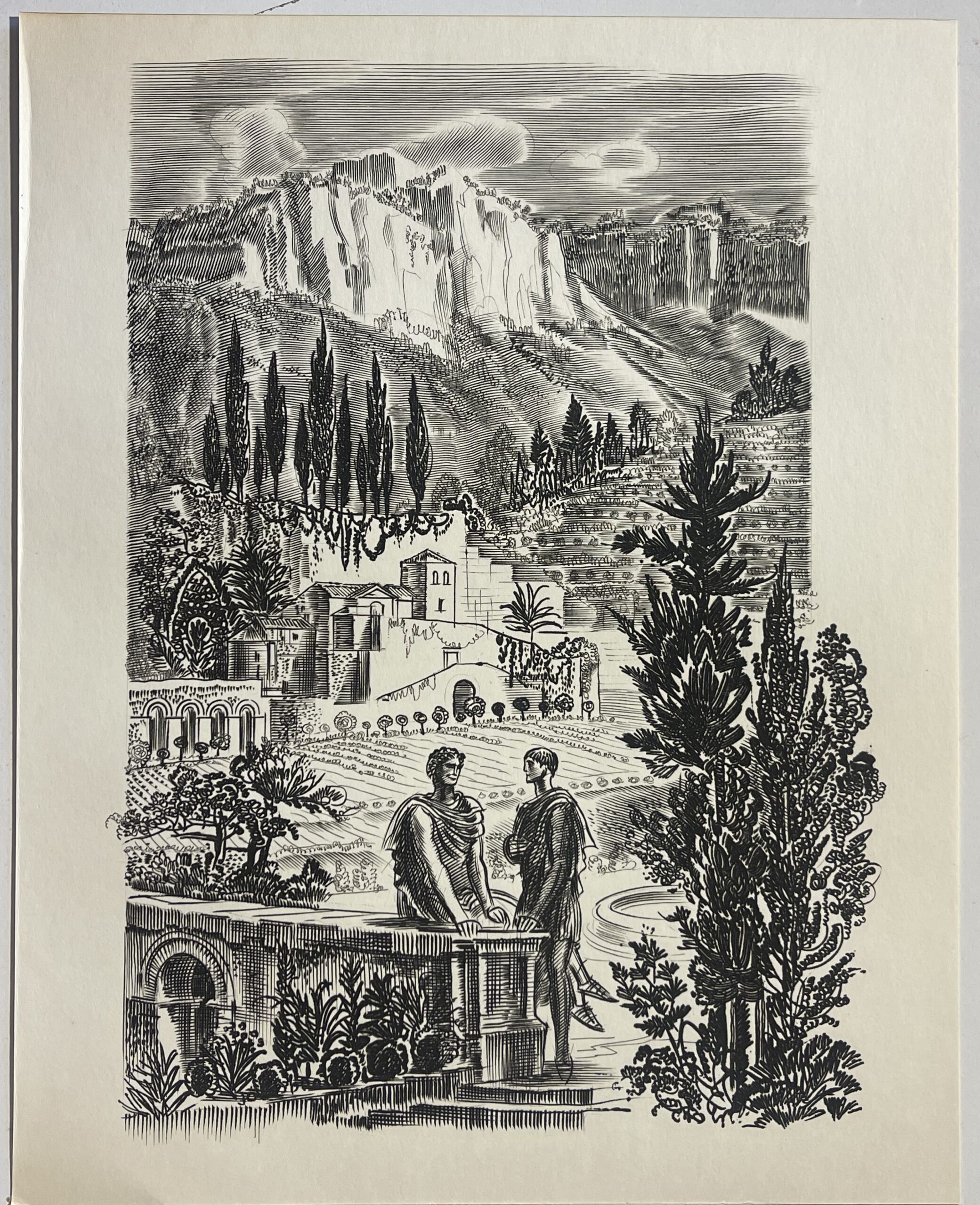 Albert Decaris Tiberius & Caius Gracchus Original Engraving Rome 1967 – Image 2