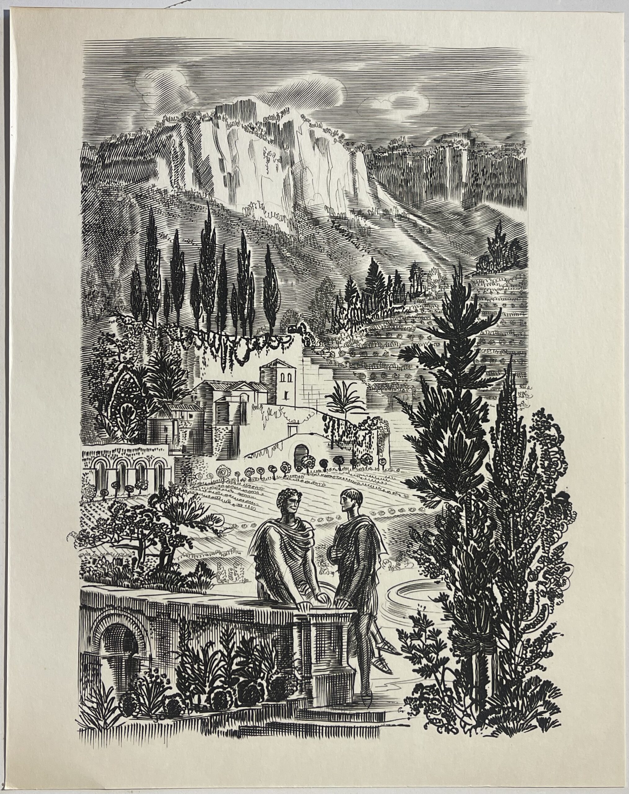 Albert Decaris Tiberius & Caius Gracchus Original Engraving Rome 1967 – Image 4