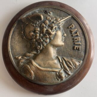 Louis Bottee La Patrie French Bronze Medallion Marianne 19th Century 20cm