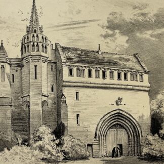 Marmoutier Abbey Entrance Tours Indre-et-Loire c 1891 France Gothic Architecture