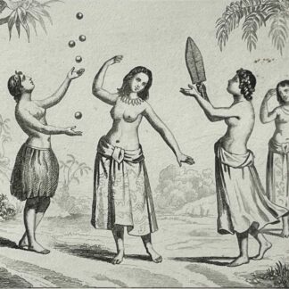 Tonga 1836 Young Girls Islands Polynesia Traditional Games Pacific Polinésie