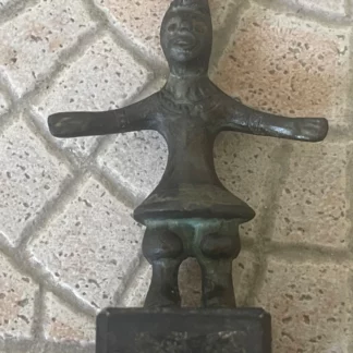 Venetic Goddess of Caldevigo Bronze Statuette XX Century Copy Ancient Este Italy
