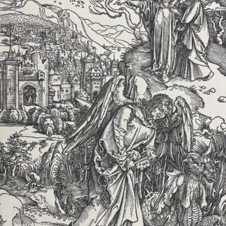 Albrecht Dürer Angel with the Key to the Abyss Apocalypse 1498 Facsimile c.1900