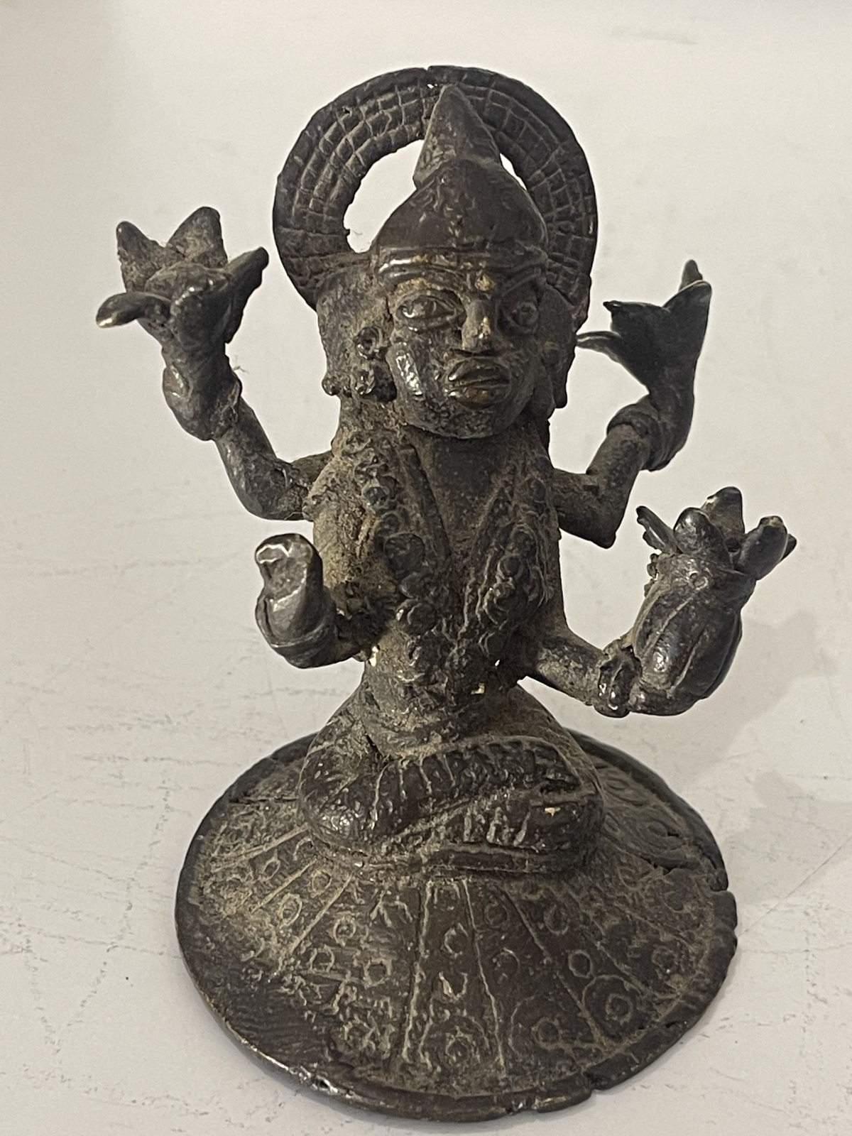 Indian Dhokra Bronze Lakshmi Goddess Bastar Tribal Art Lost Wax Figure – Image 4