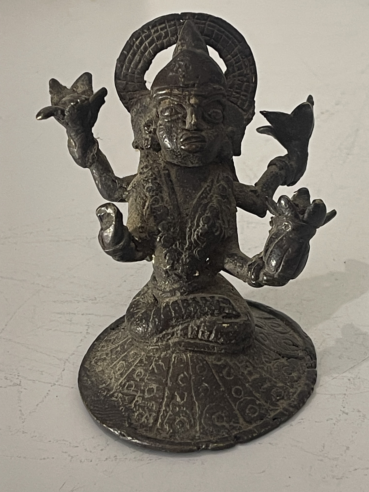 Indian Dhokra Bronze Lakshmi Goddess Bastar Tribal Art Lost Wax Figure – Image 3