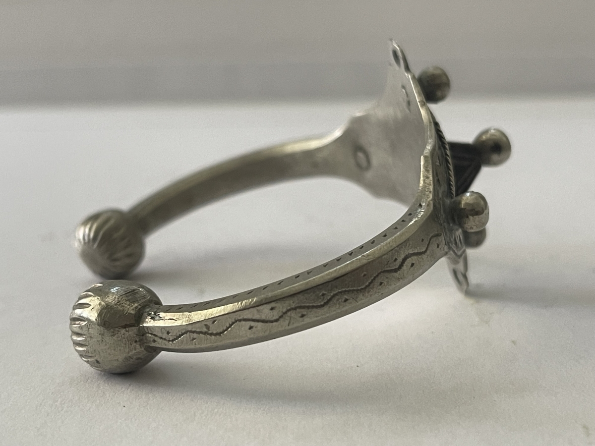 Antique Tuareg Amazigh Low Grade Silver & Wood Bracelet Niger Afrique touareg – Image 7