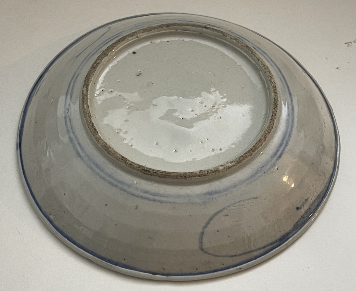 Chinese Zhangzhou Swatow Blue and White Dish – Late Ming 17th Century China – Image 3