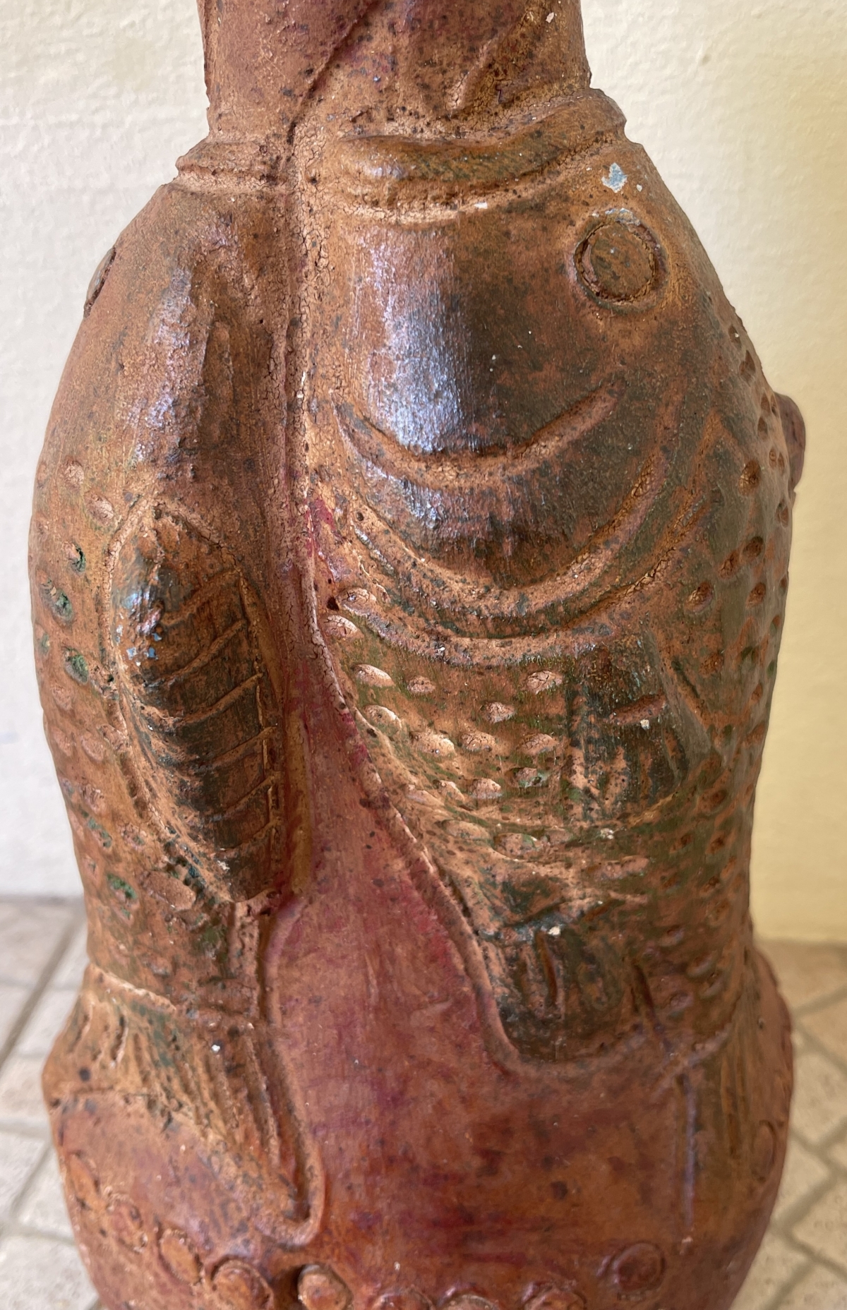 Vietnam Phu Lang Pottery Fish Vase Antique Folk Ceramic 33 cm Viêt Nam – Image 8
