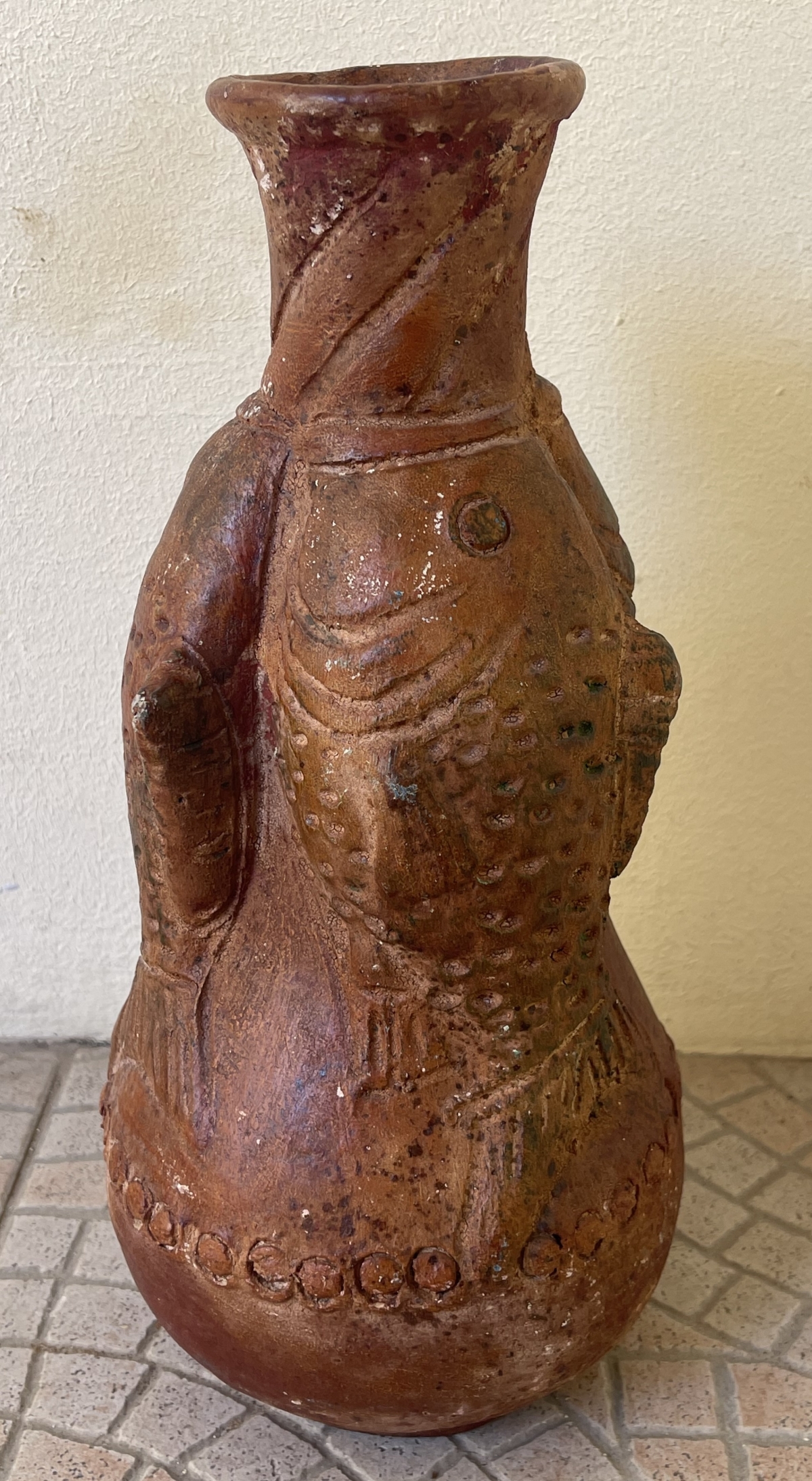 Vietnam Phu Lang Pottery Fish Vase Antique Folk Ceramic 33 cm Viêt Nam – Image 7