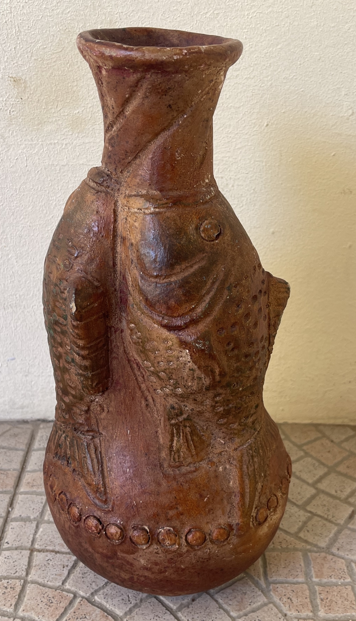 Vietnam Phu Lang Pottery Fish Vase Antique Folk Ceramic 33 cm Viêt Nam – Image 5