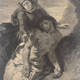 Delacroix Descente de croix piéta graveur Charles-François Nanteuil-Leboeuf 1853