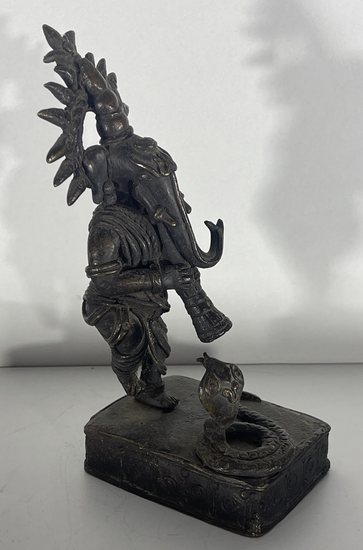 Ganesha Cobra Snake Charmer Bastar Bronze India Hindu Tribal Art 19th C Inde – Image 9