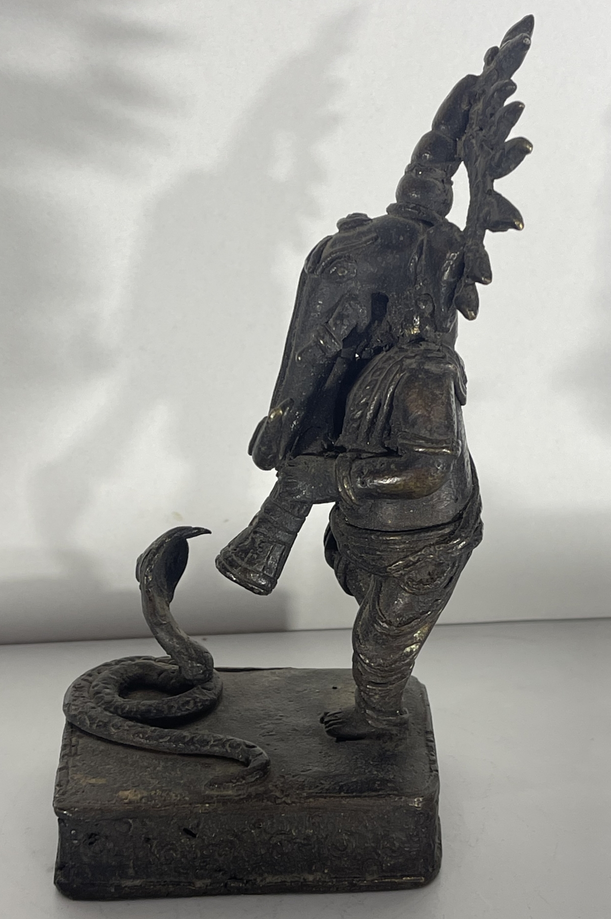 Ganesha Cobra Snake Charmer Bastar Bronze India Hindu Tribal Art 19th C Inde – Image 7