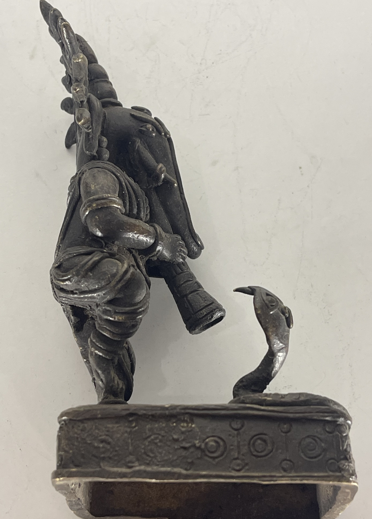 Ganesha Cobra Snake Charmer Bastar Bronze India Hindu Tribal Art 19th C Inde – Image 3