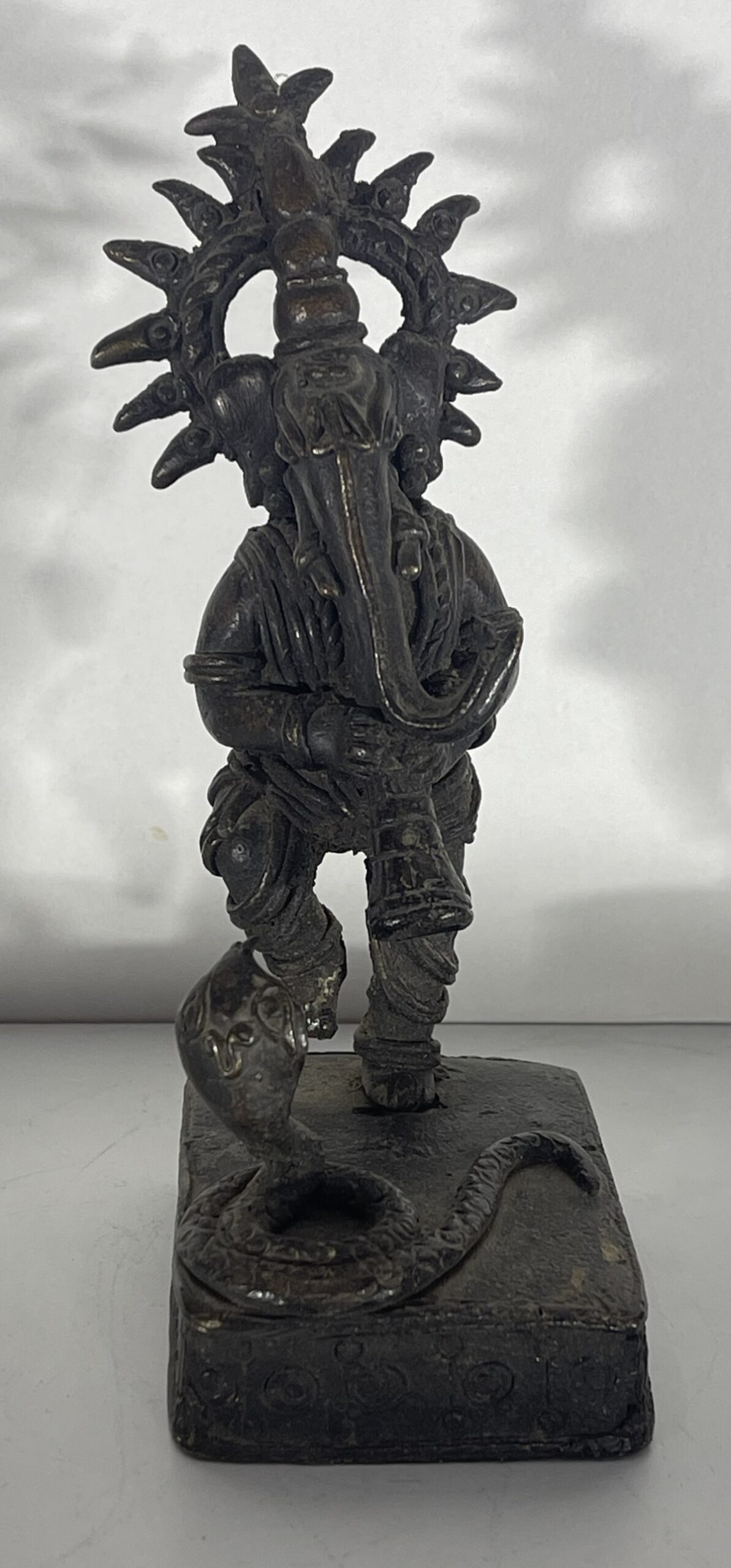 Ganesha Cobra Snake Charmer Bastar Bronze India Hindu Tribal Art 19th C Inde – Image 2