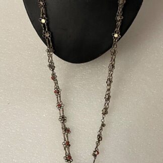 Collier Amazigh Afrique du Nord Filigrane et Perles Rouges