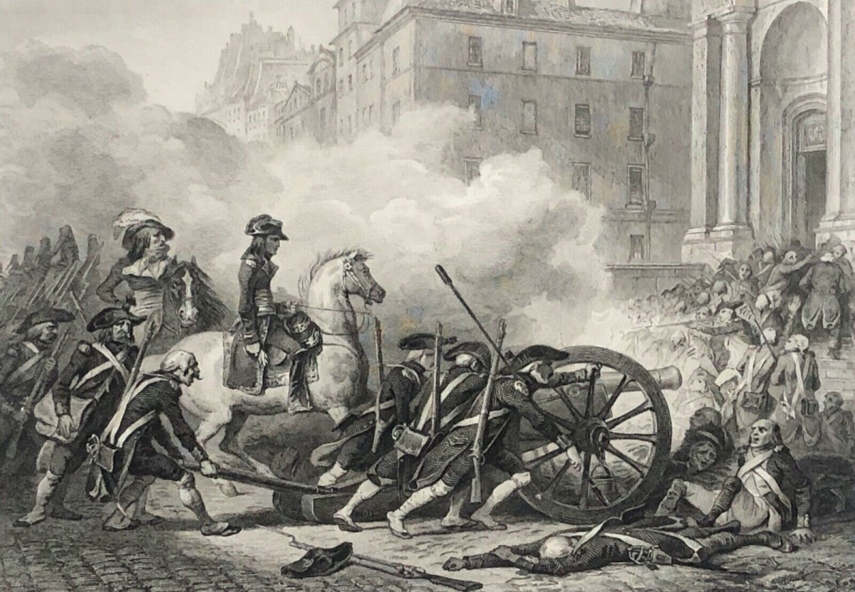 Napoleon Bonaparte Insurrection royaliste Saint-Roch an IV 1795 gravure 1830