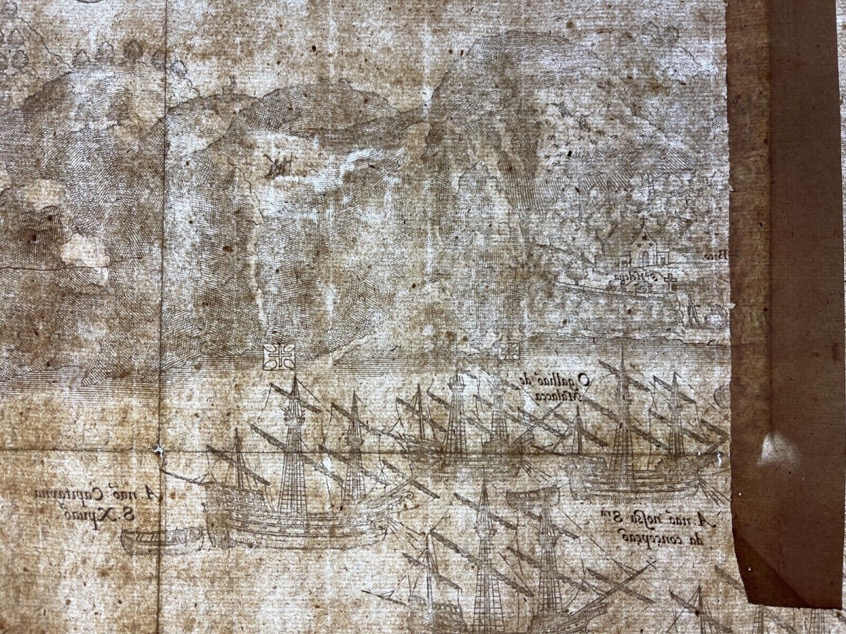 Jan Huygen van Linschoten Saint Helena Map 1596 Doetecum Engraving – Image 2