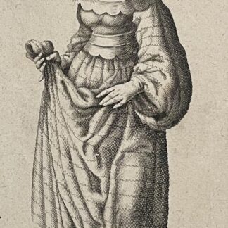 Judith of Bavaria Carolingian Empress Antique Engraving 1612 Germany