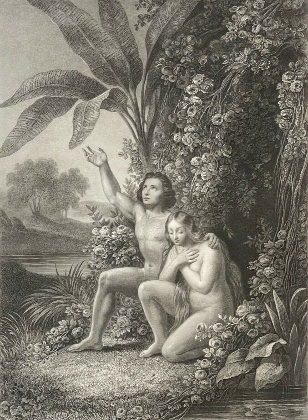 Gustave Doré Paradise Lost The Prayer Adam and Eve 1863 Engraving French France – Image 3