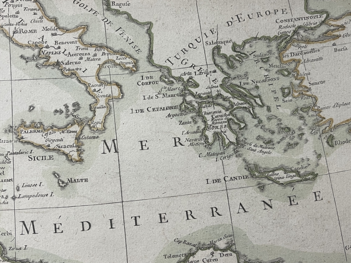 Map Morocco Algeria Tunisia Tripoli Libya North Africa Original 1787 Bonne – Image 4