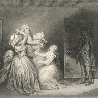 Louis XVI Farewell to His Family French Revolution 1793 Antique Engraving C 1836