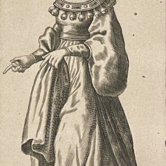 Wulfhild of Bavaria Countess of Bregenz Antique Engraving 1612 Germany