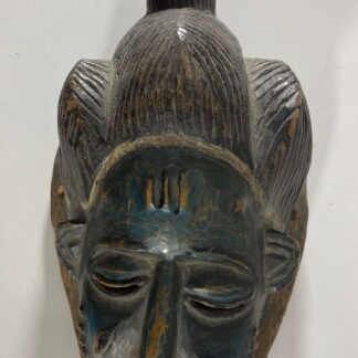 Baule Mblo Style Portrait Mask Bird Crest Ivory Coast African Art 36cm