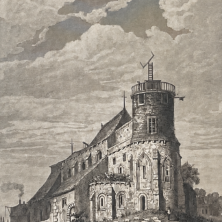 Montmartre Optical Telegraph – Saint-Pierre Church Engraving 1829 Paris France