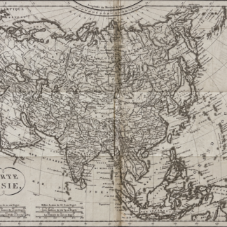 Asia Antique Map 1817 – China Japan India Persia and Siberia