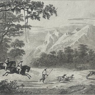 Antique Philippines Deer Hunt – Mariveles Mountains, Danvin 1836