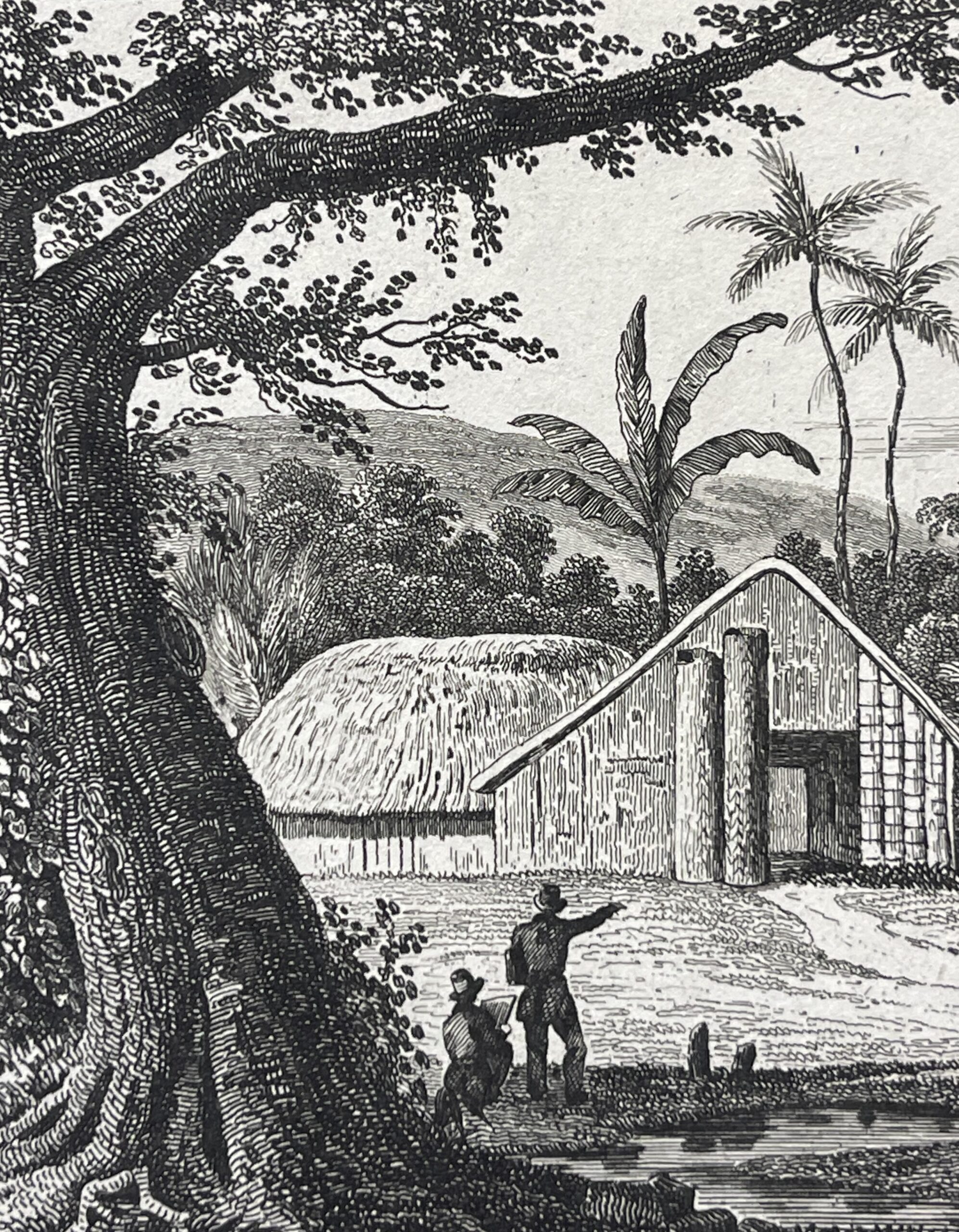 Papua New Guinea View of Manavai – Antique Engraving, 1837 – Image 5