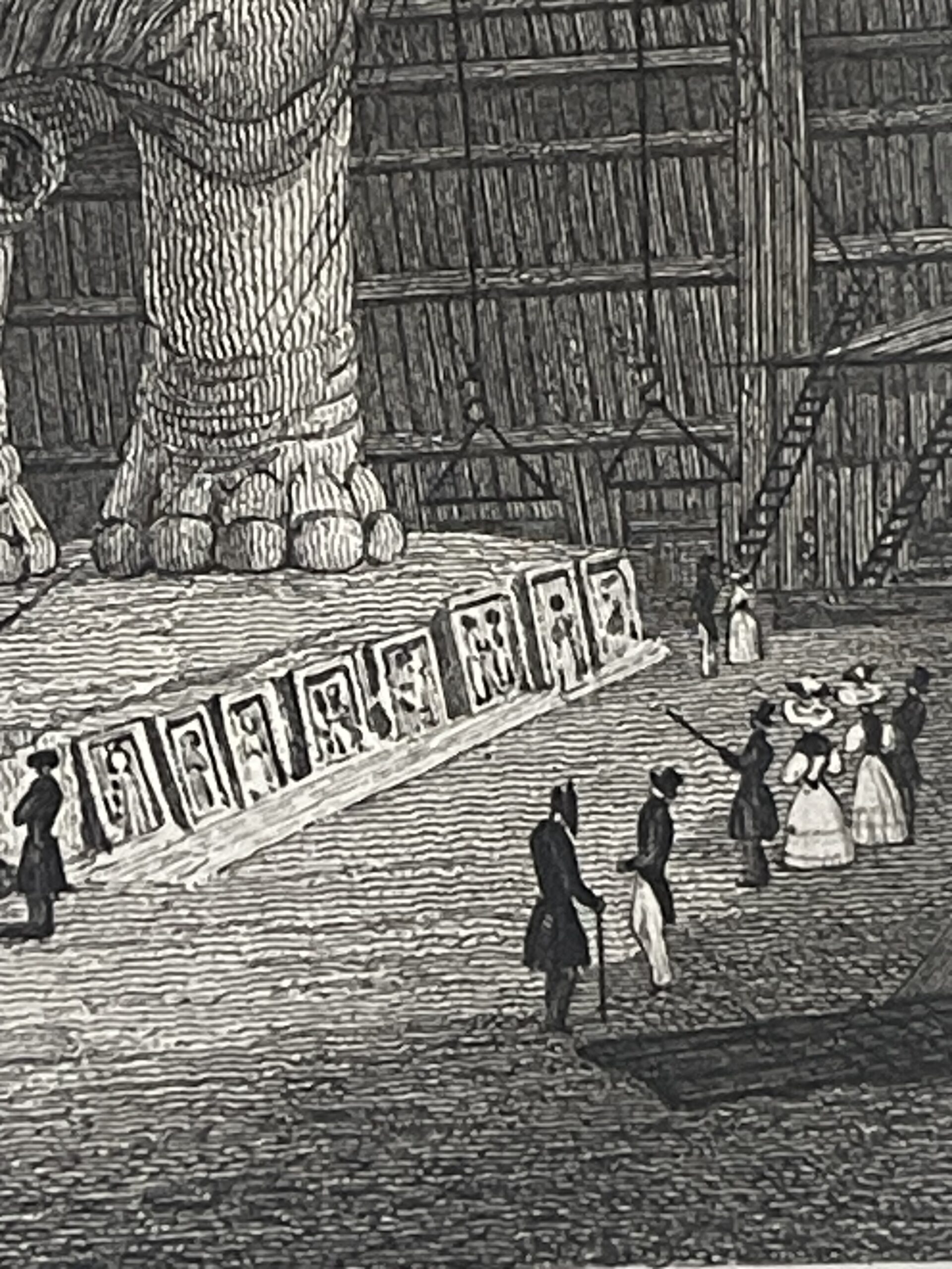 Paris Bastille Elephant Model – Antique Engraving Dated 1830 – Image 7