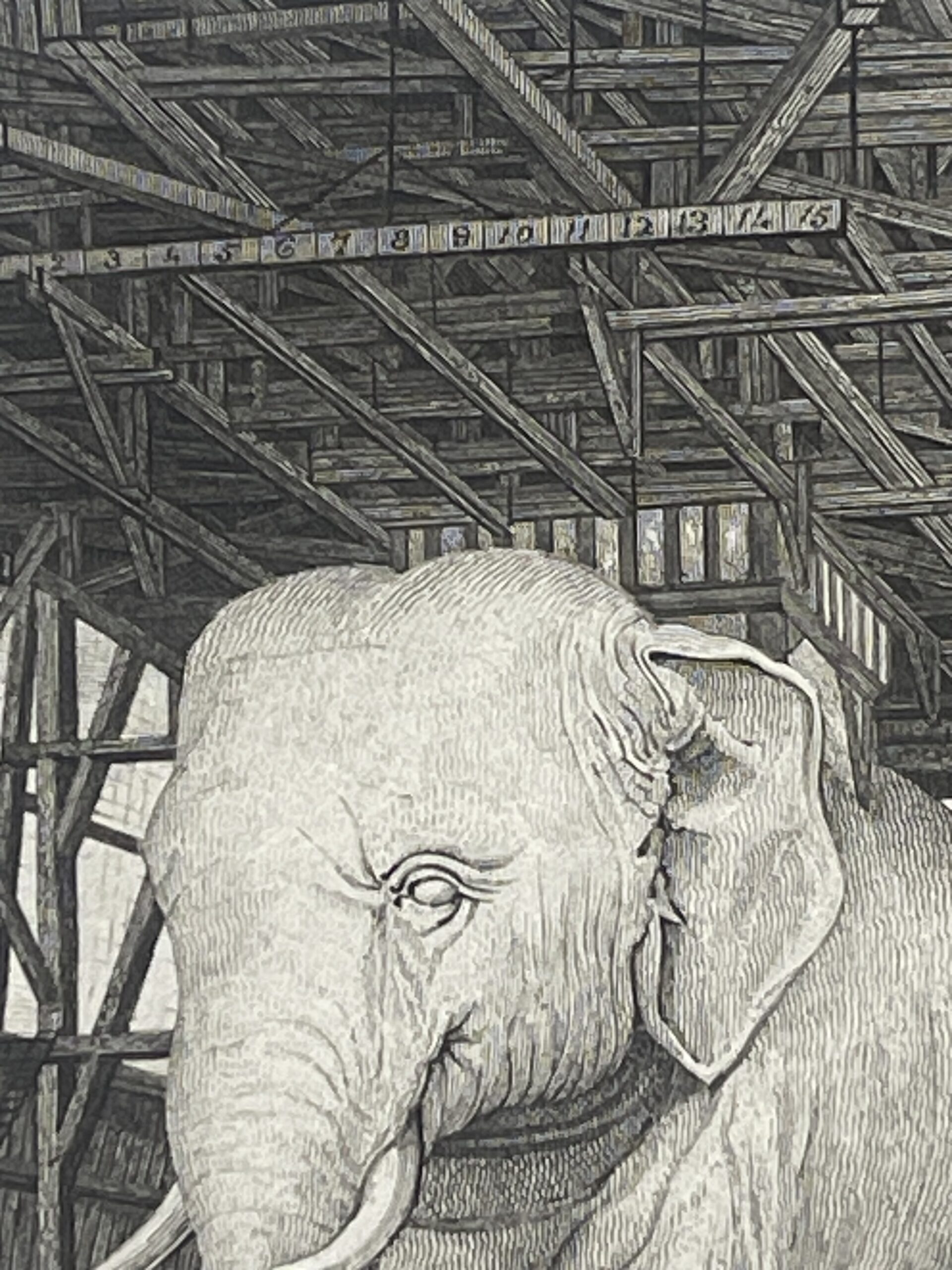 Paris Bastille Elephant Model – Antique Engraving Dated 1830 – Image 4