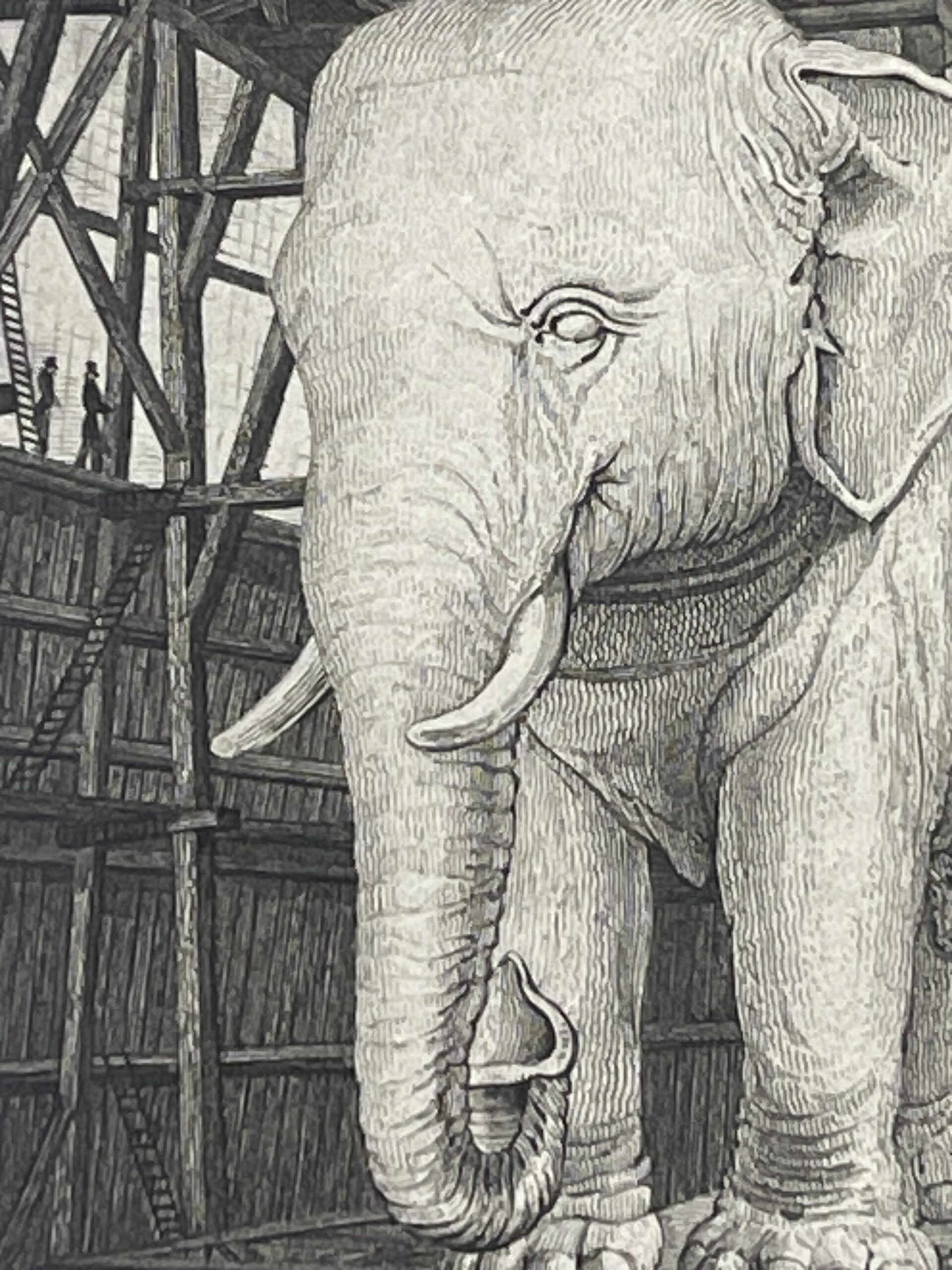 Paris Bastille Elephant Model – Antique Engraving Dated 1830 – Image 3