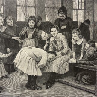Children's Game Engraving 1885 – La Main Chaude, After A. Trupheme